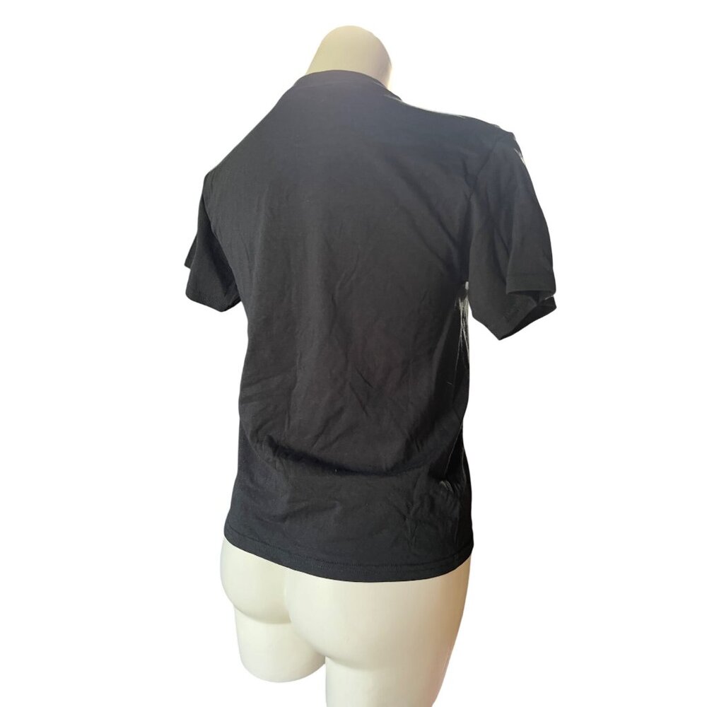 Handmade Gildan Black Cotton T-Shirt Youth Medium 10, 12 Mola Applique Gift - Picture 6 of 9